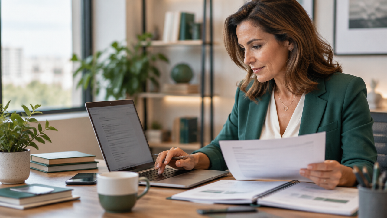 Profissional experiente organiza exemplos de projetos e currículo antes de pedir uma recomendação